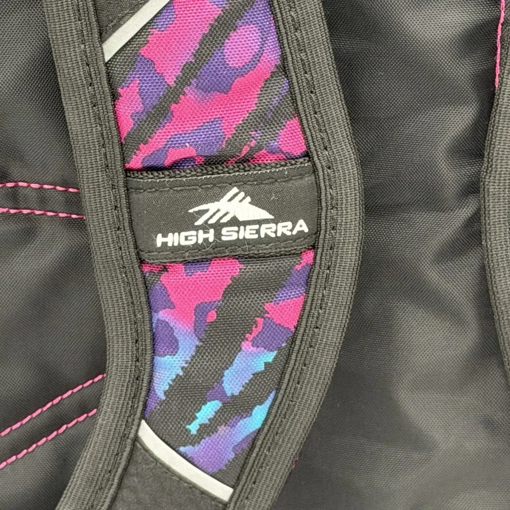 High Sierra Fatboy Backpack Pink Purple Teal School Bag Suspension Strap 19.5